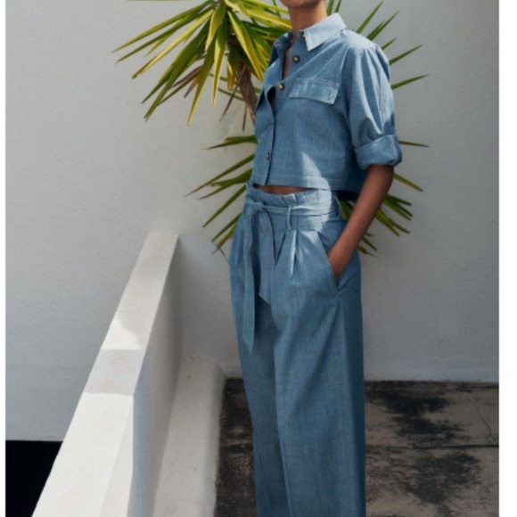 Zara Pants - Zara Light Blue Wide Leg pants